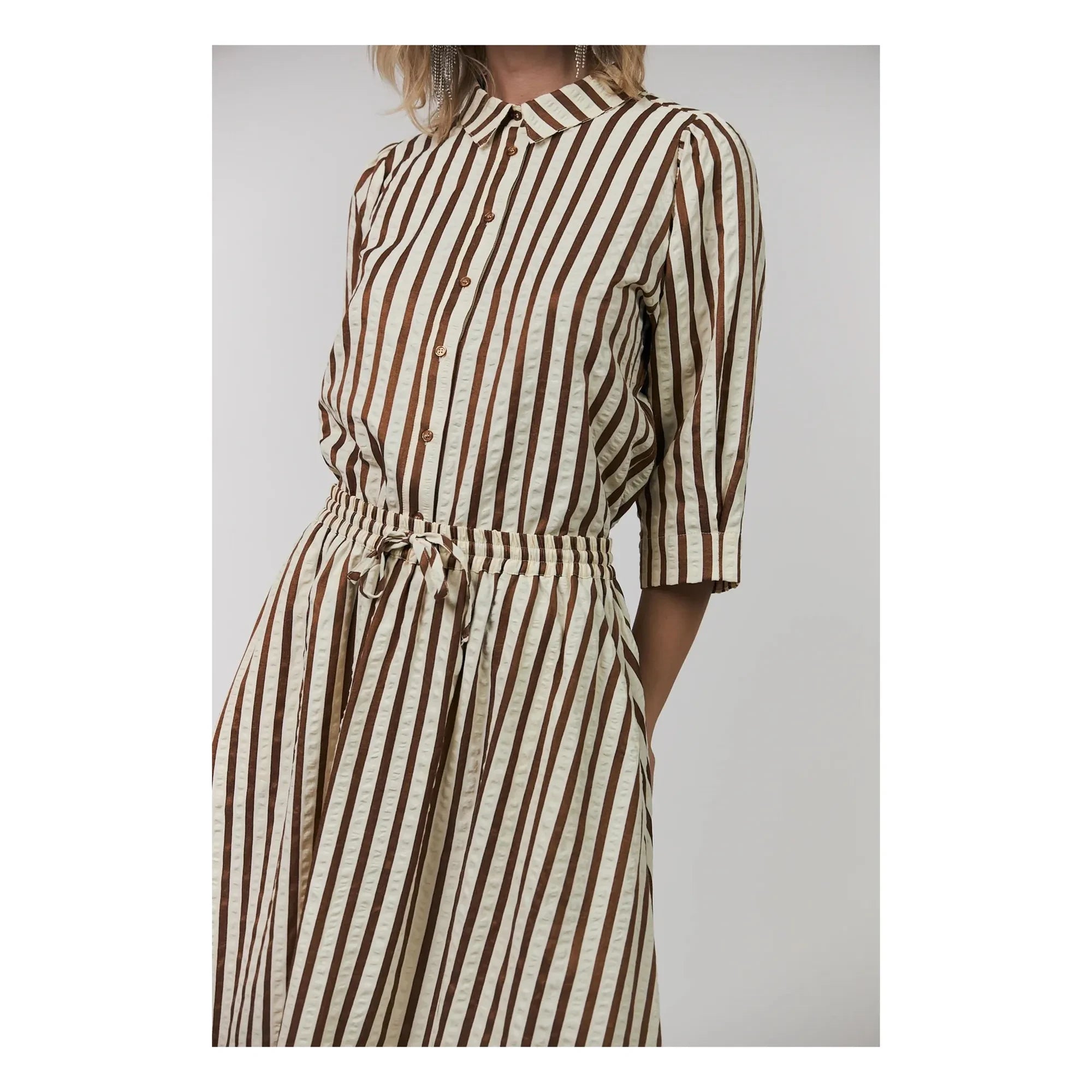 Lollys Laundry - Bono Cotton Shirt | Mocha