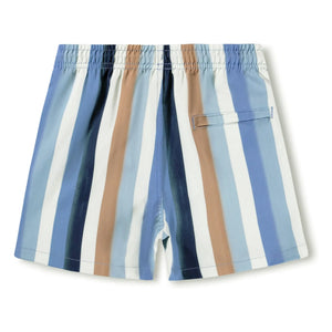 Molo - Niko Striped Recycled Fiber Swimsuit Shorts | Blue