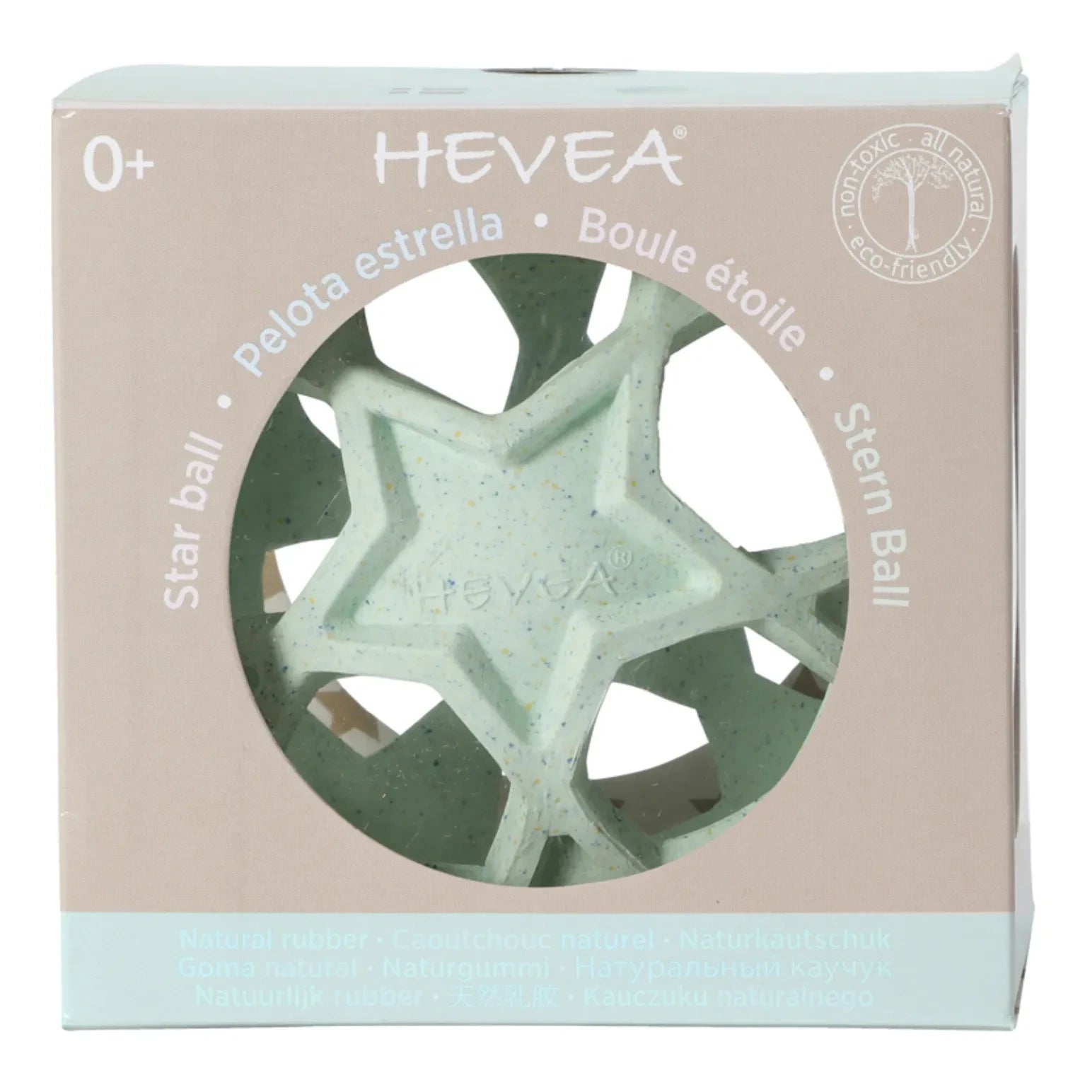 Hevea - Natural Rubber Star Ball | Mint Green