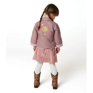Copenhagen Colors - Organic Cotton "Soleil" Embroidered Quilted Jacket | Dust Pink