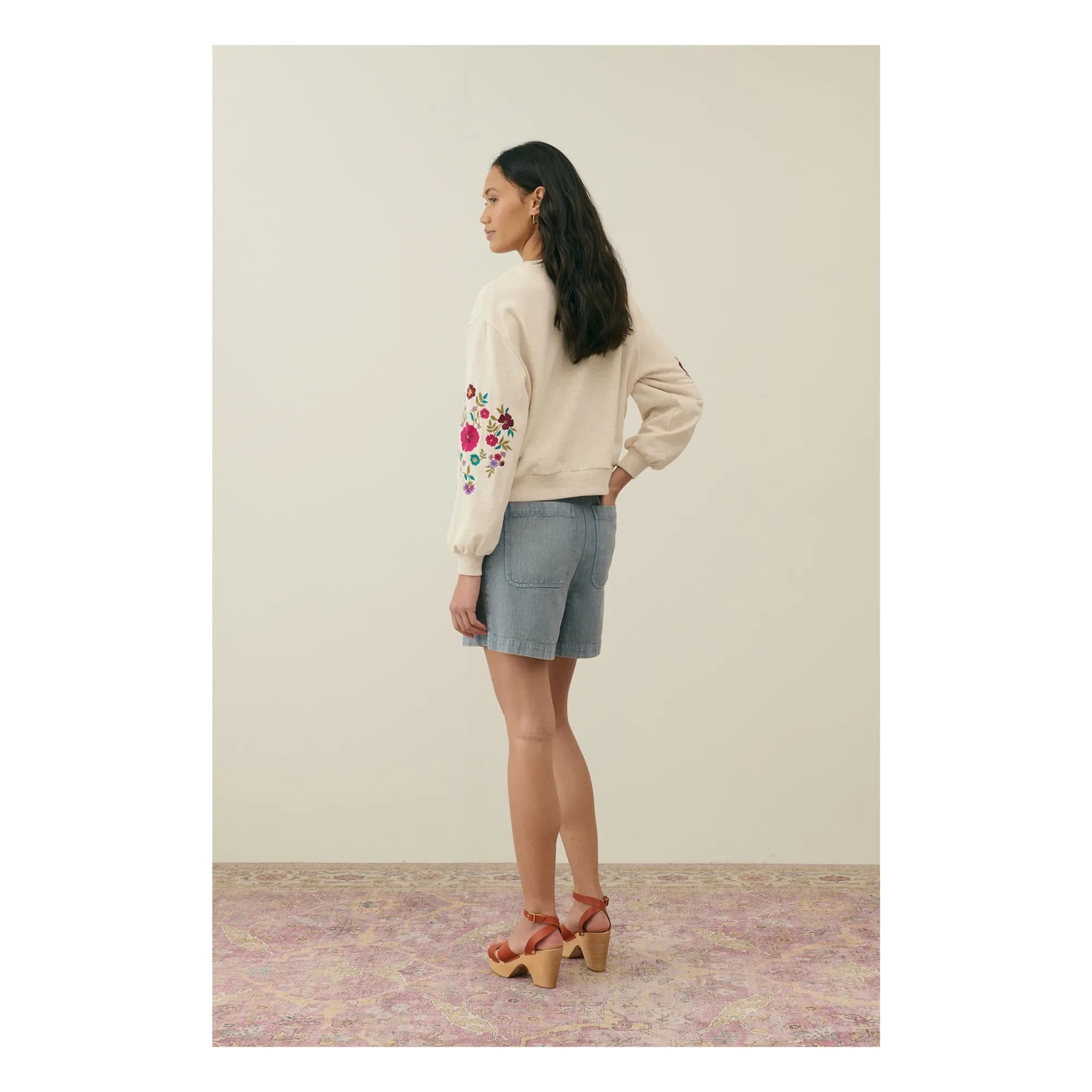 Louise Misha - Judith Organic Cotton Sweatshirt - Women's Collection | Cream
