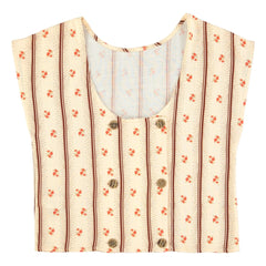 Sisters Department - Floral Pattern Sleeveless Blouse | Ecru