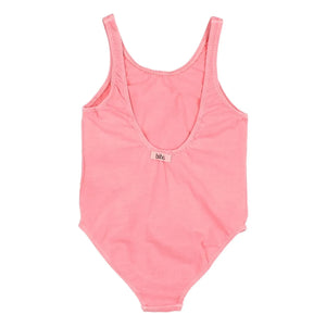 Búho - Strawberry Patterned Organic Cotton Swimsuit | Soft Pink