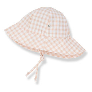 1+ in the family - Egas Vichy Seersucker Hat | Beige Pink