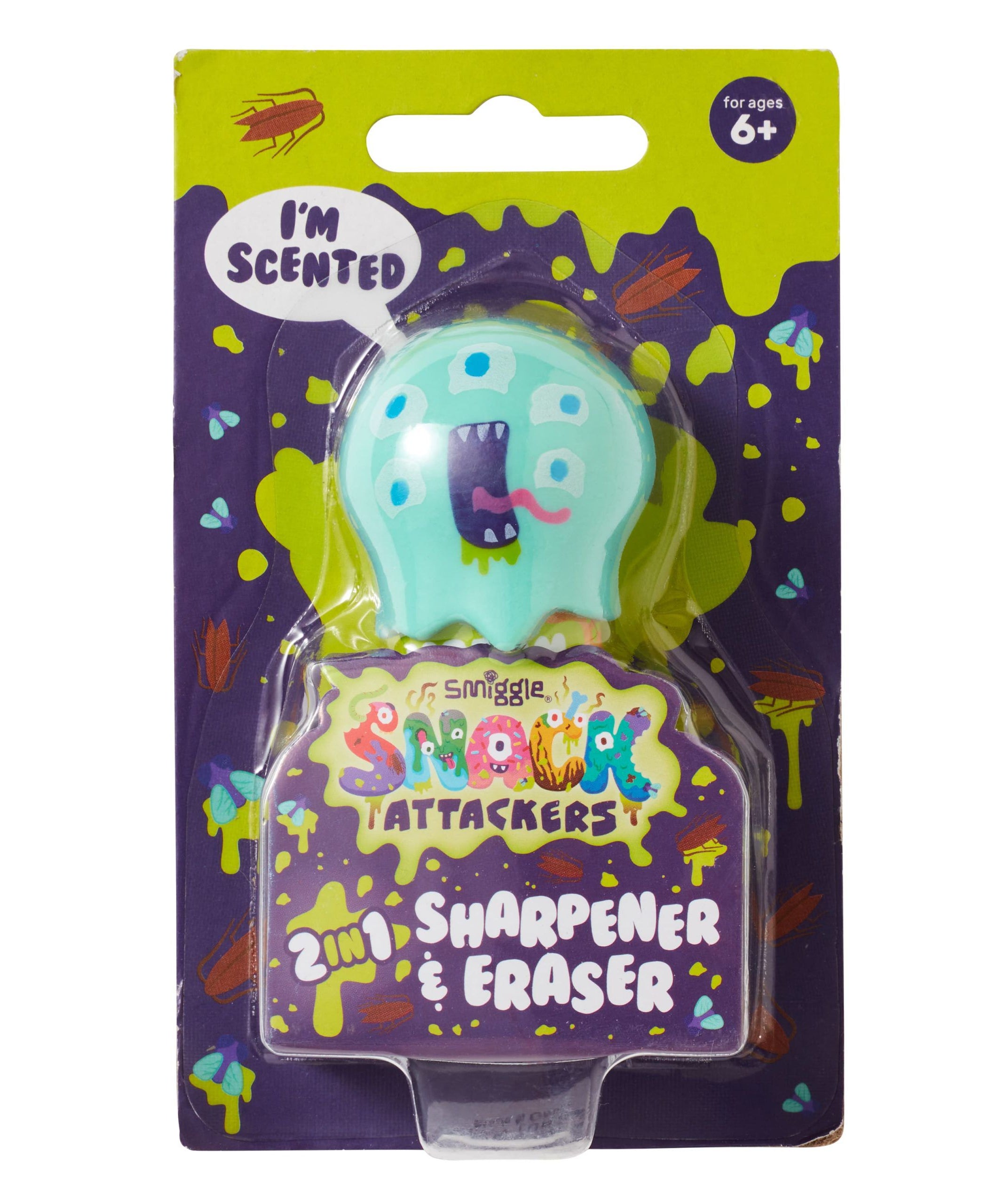 Smiggle - Snack Attackers Kalemtıraş-Dinossi