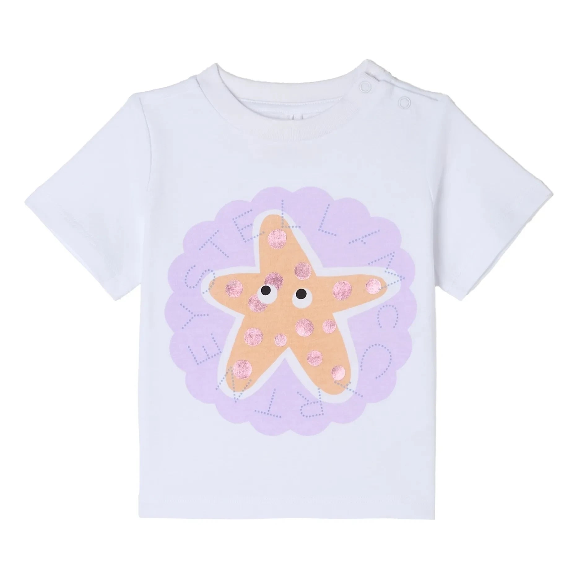 Stella McCartney Kids - Stella Starfish Organic Cotton T-Shirt | White