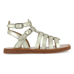 Pom d'Api - Plagette Gladiator Sandals | Silver