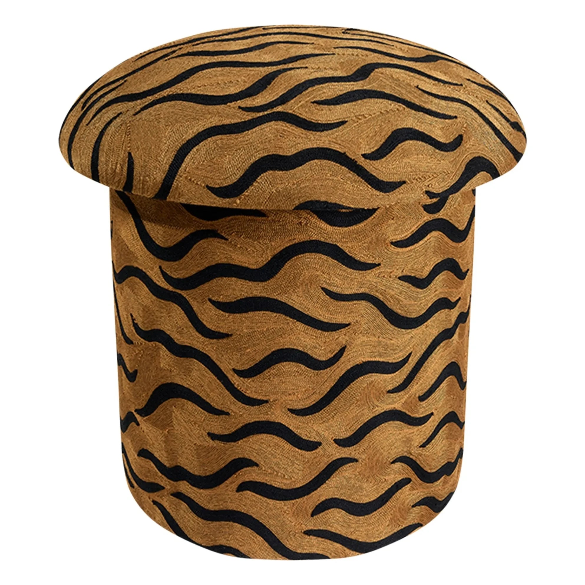 Doing Goods - Maya Kaplan embroidered pouf | Camel