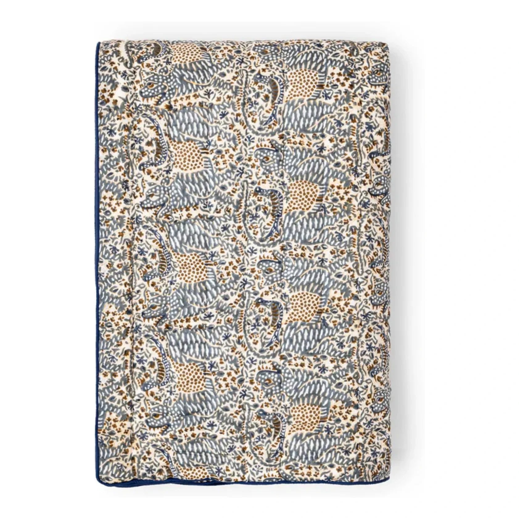 Le Monde Sauvage - Cosmique London Quilted Bedspread | Blue