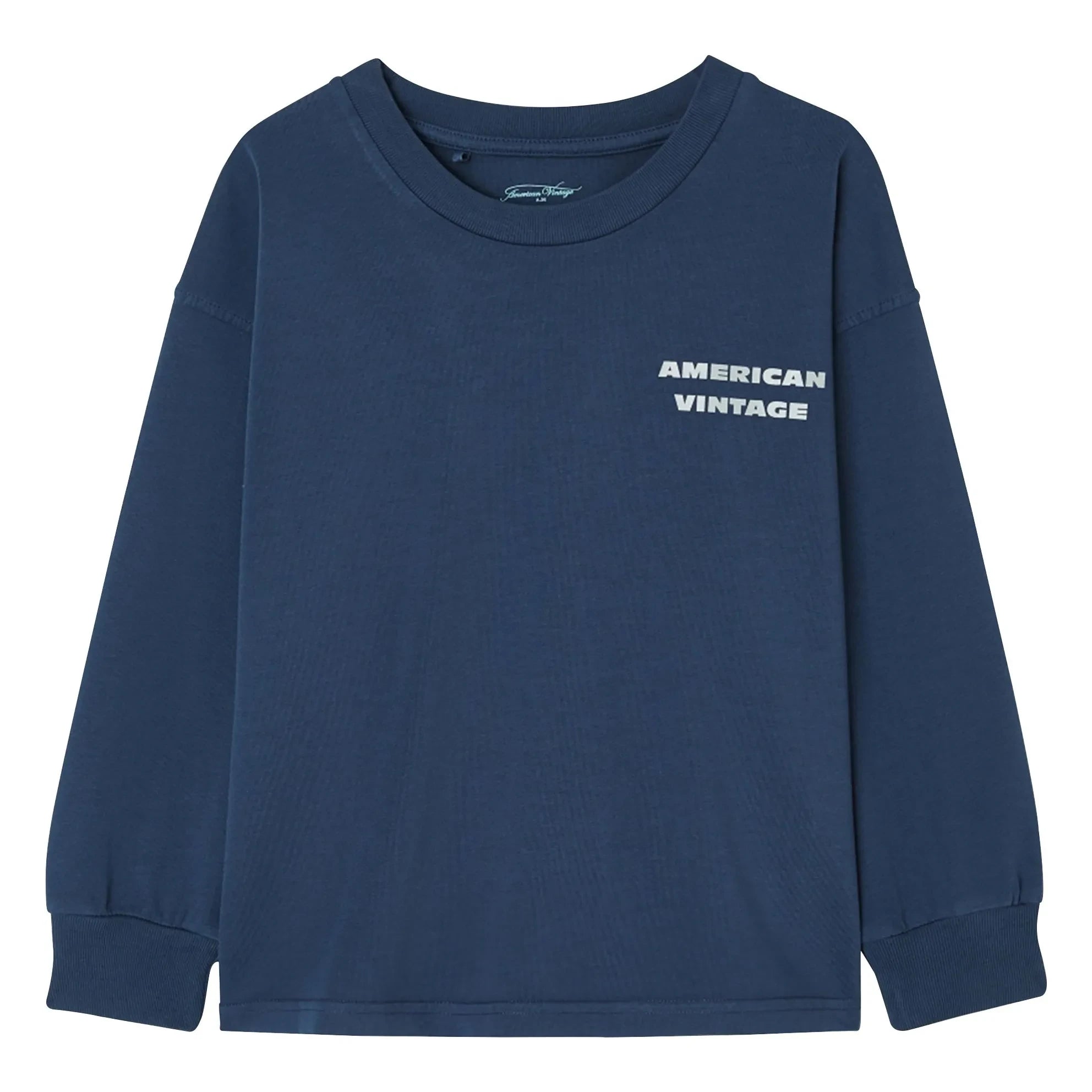 American Vintage - Fizvalley Long Sleeve T-Shirt | Navy Blue