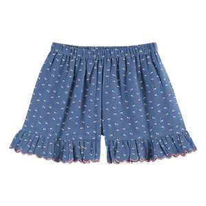 Emile et Ida - Floral Pattern Ruffled Shorts | Blue