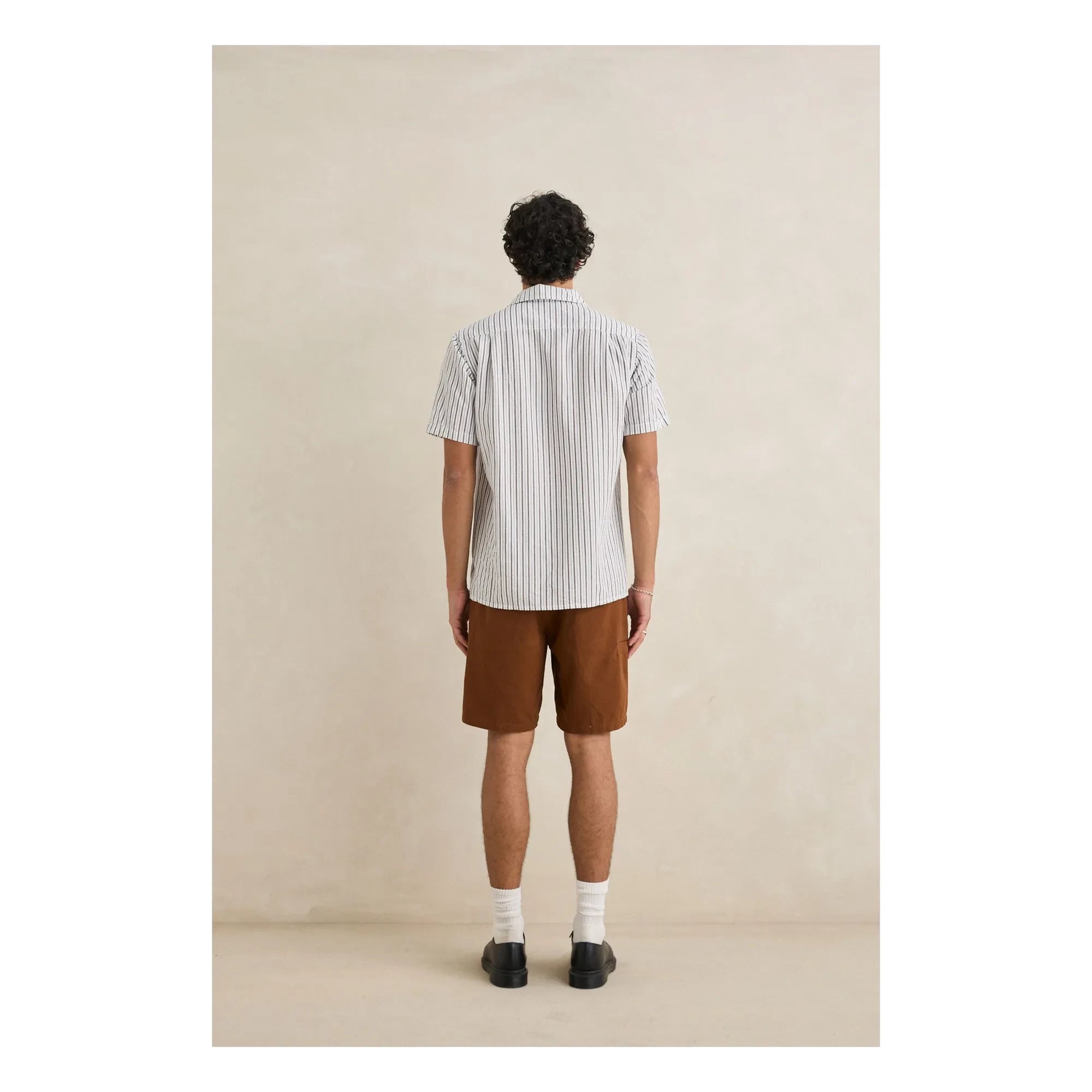 Rhythm - Striped Short-Sleeve Shirt | Light Gray