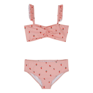 Emile et Ida - Strawberry Band Swimsuit | Pink
