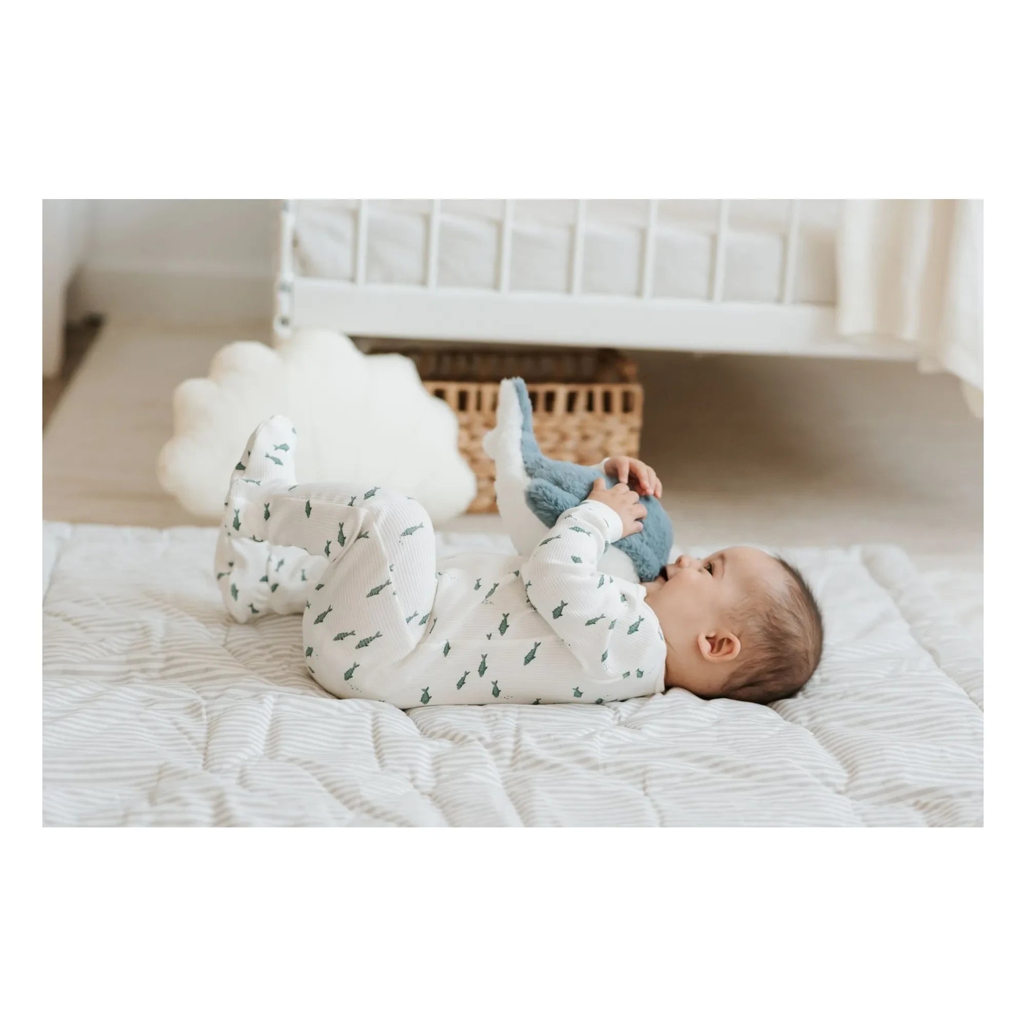 Petit Lem - Fishfoot pajamas Ribbed Organic Cotton | Beige