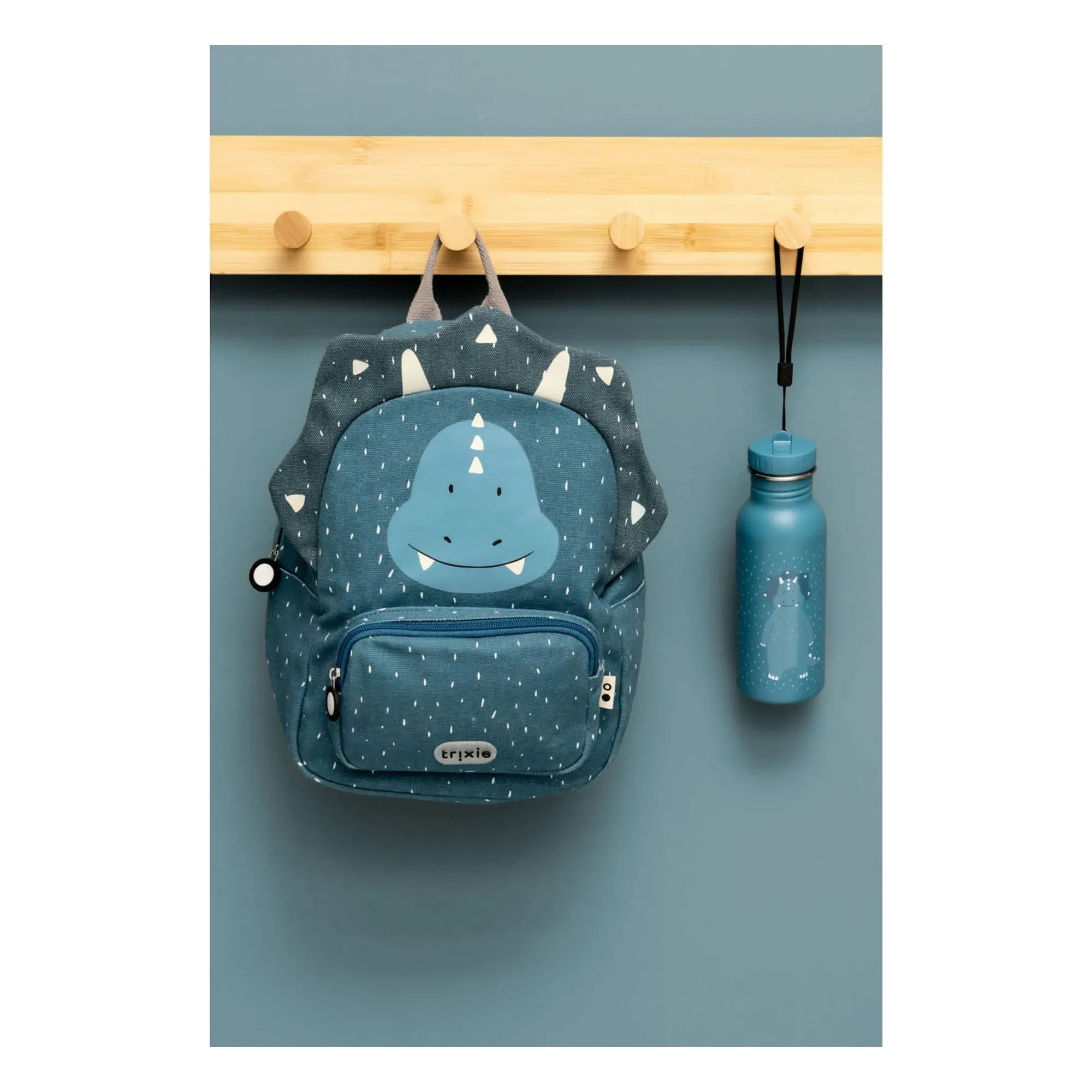Trixie - Mr. Triceratops Backpack | Gray Blue
