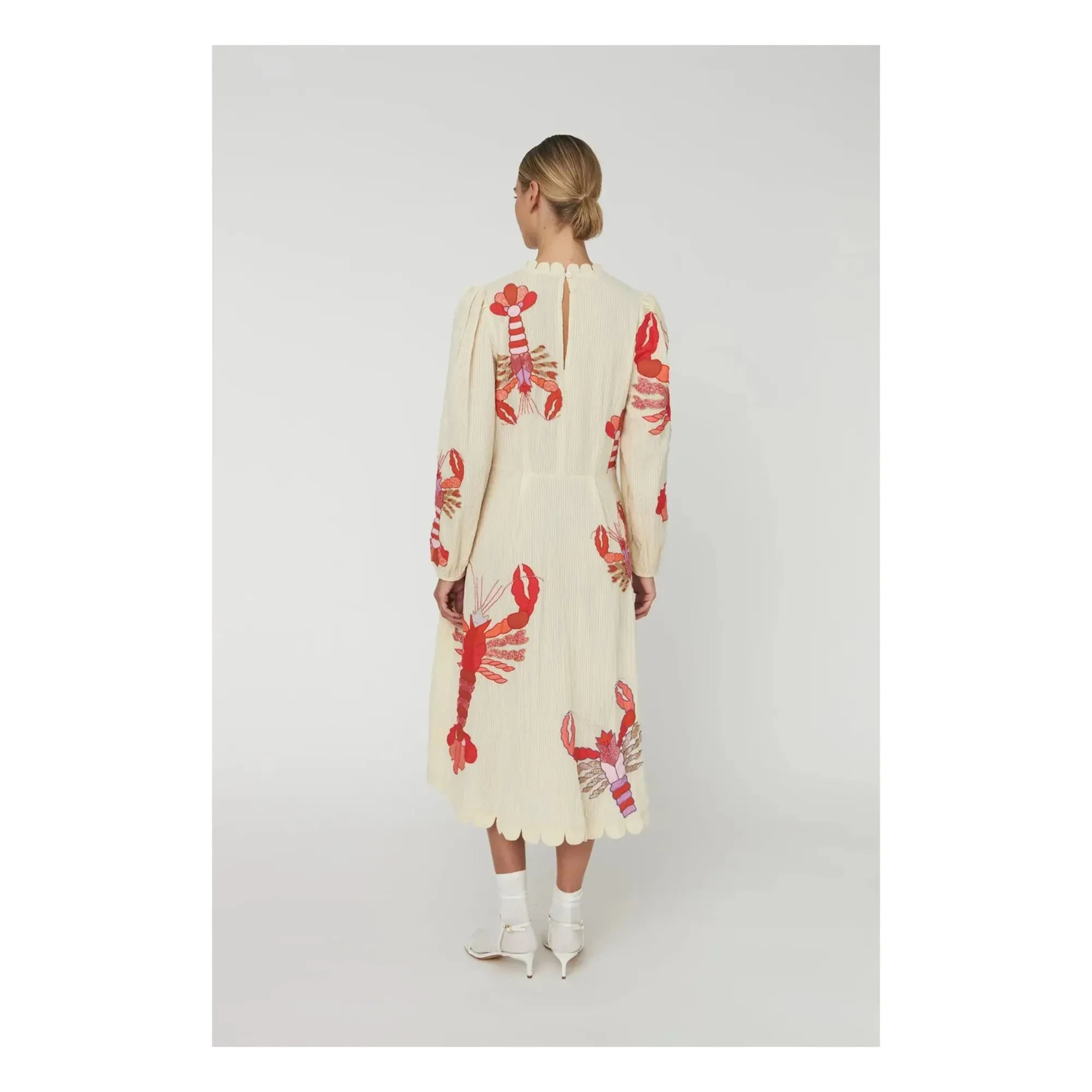 Stella Nova - Organic Cotton Embroidered Dress | Cream