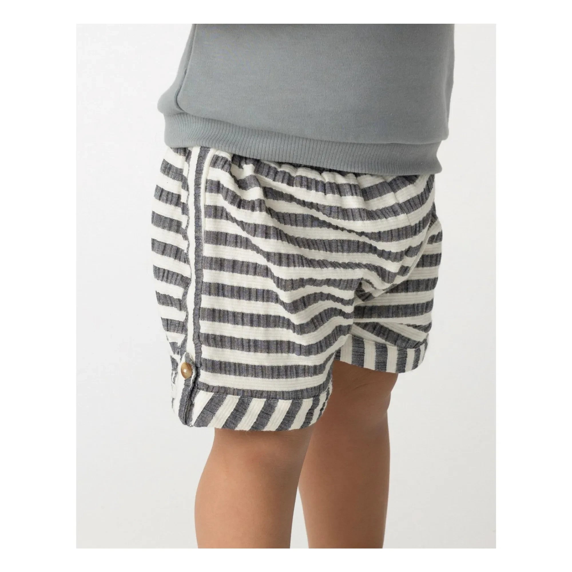 Donsje - Kaatio Striped Organic Cotton Shorts | Navy Blue
