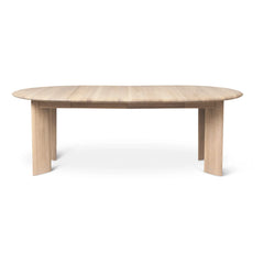 Ferm Living - Bevel Extendable Table - FSC Wood, D117-217 cm | White