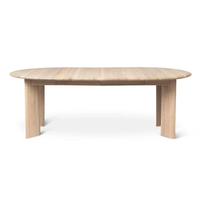 Ferm Living - Bevel Extendable Table - FSC Wood, D117-217 cm | White