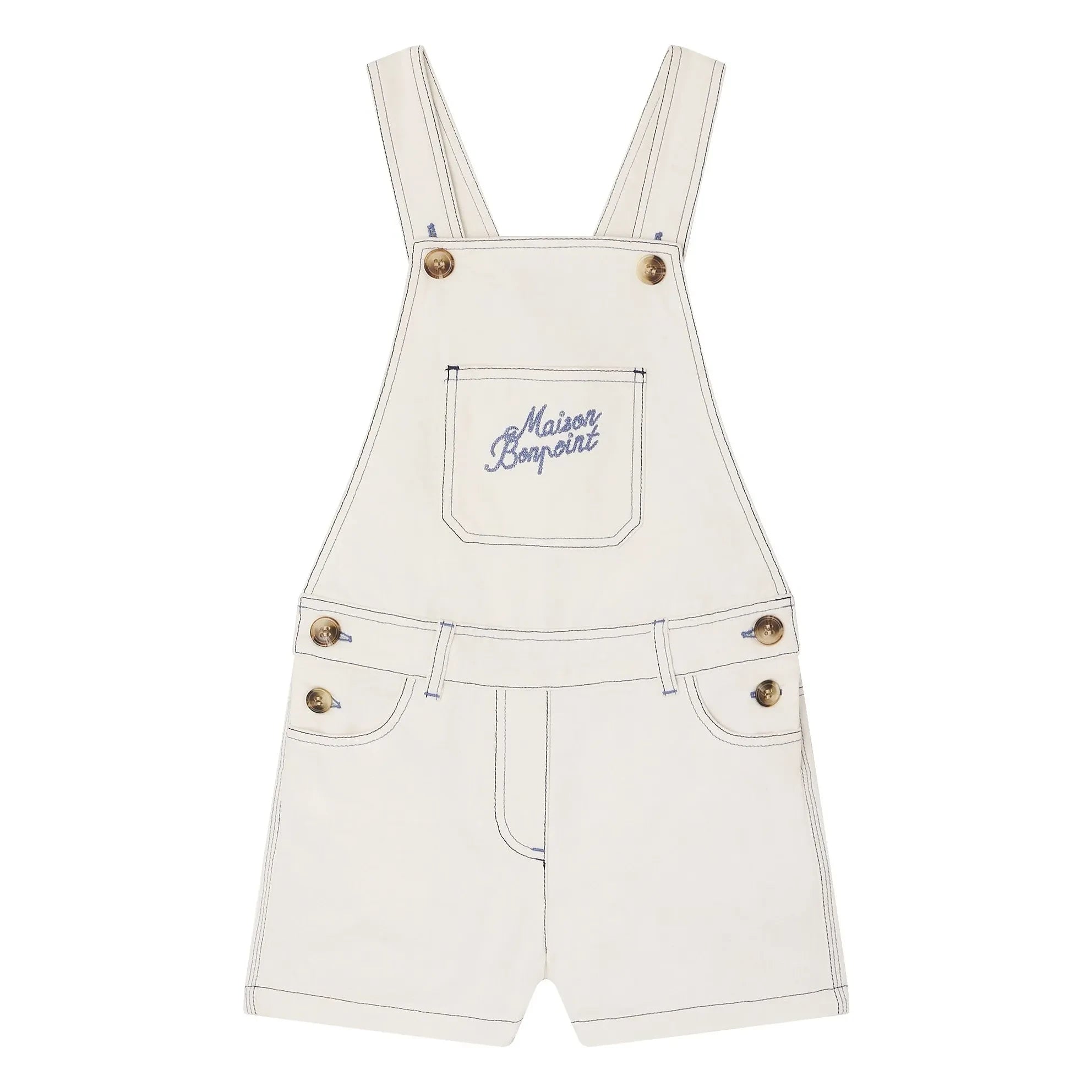 Bonpoint - Laga Organic Cotton Short Romper | Ecru