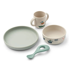 Liewood - Vivi Silicone Plate Set - 4 Pieces | Sailing/Sandy