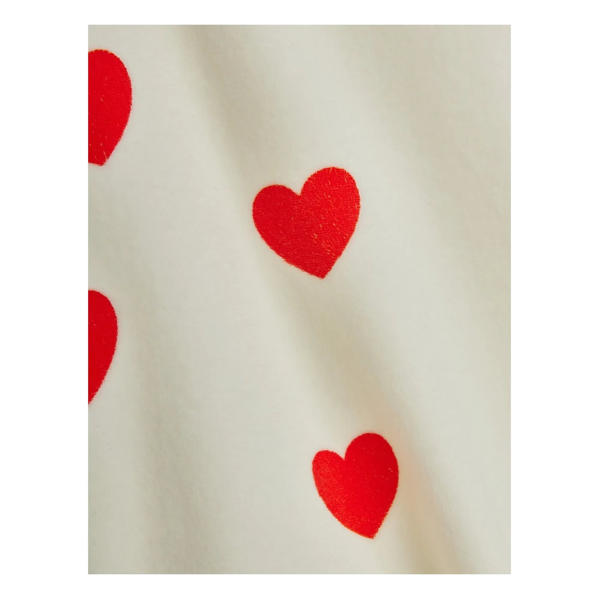 Mini Rodini - Béguin Heart Patterned Organic Cotton | White