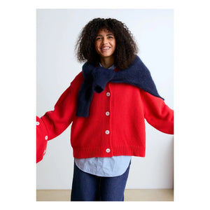 Surprise Paris - Emma Merino Wool and Cashmere Cardigan | Red