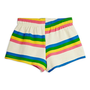 Mini Rodini - Organic cotton striped shorts | Ecru
