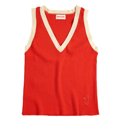 Bobo Choses - Organic cotton open knit top | Red