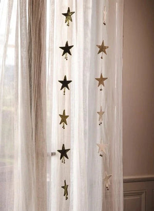 Muskhane - “Shooting Stars” Felt Ornament Garland | Ecru