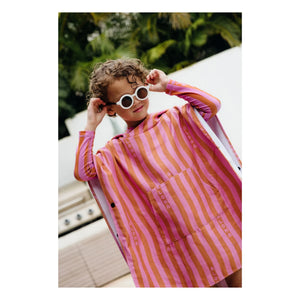 Beach & Bandits - Aloha Striped Organic Cotton Poncho | Pink