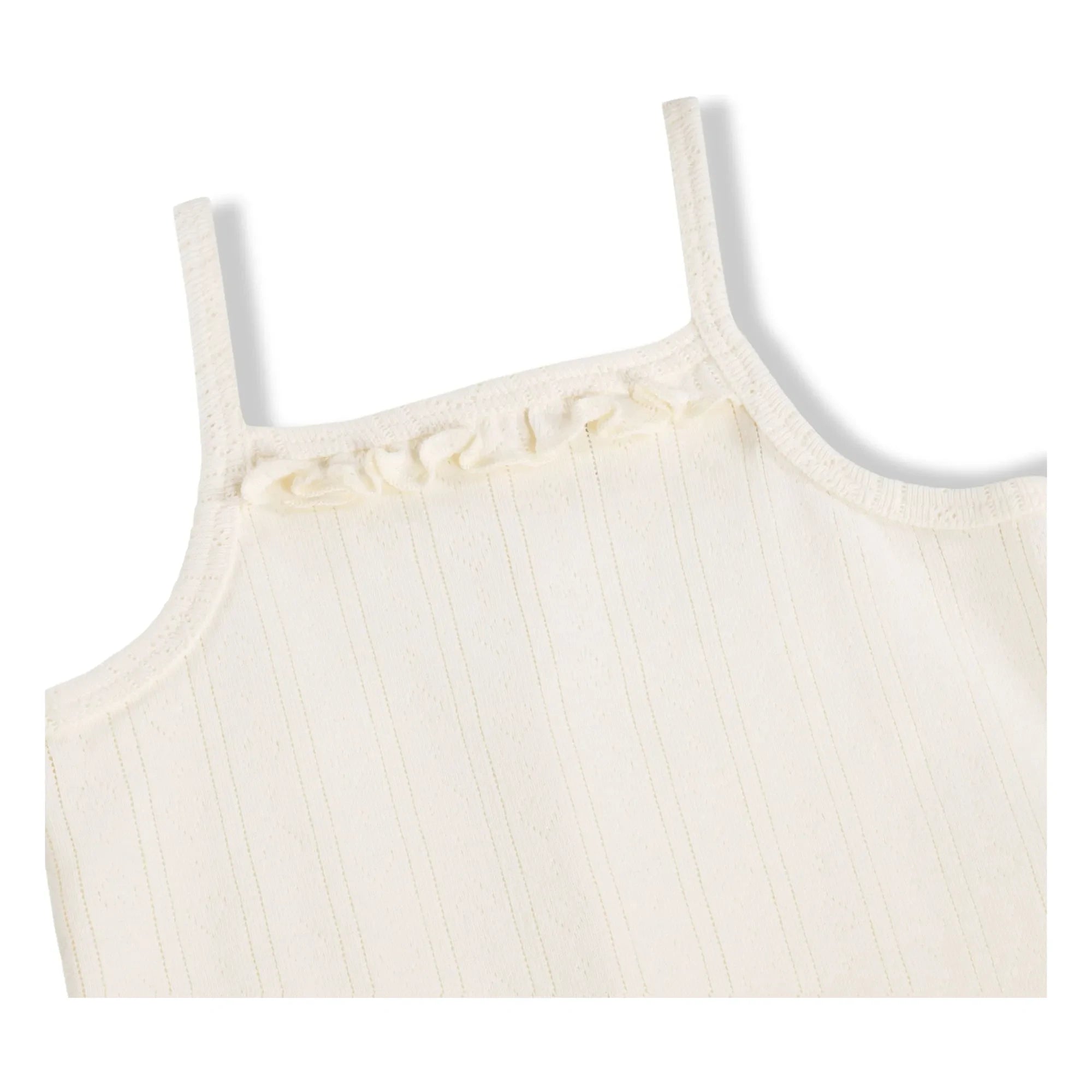Molo - Organic Cotton Florie Heart Pattern Romper | Ivory