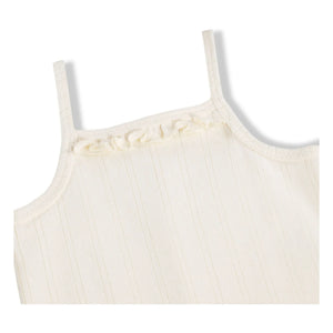 Molo - Organic Cotton Florie Heart Pattern Romper | Ivory