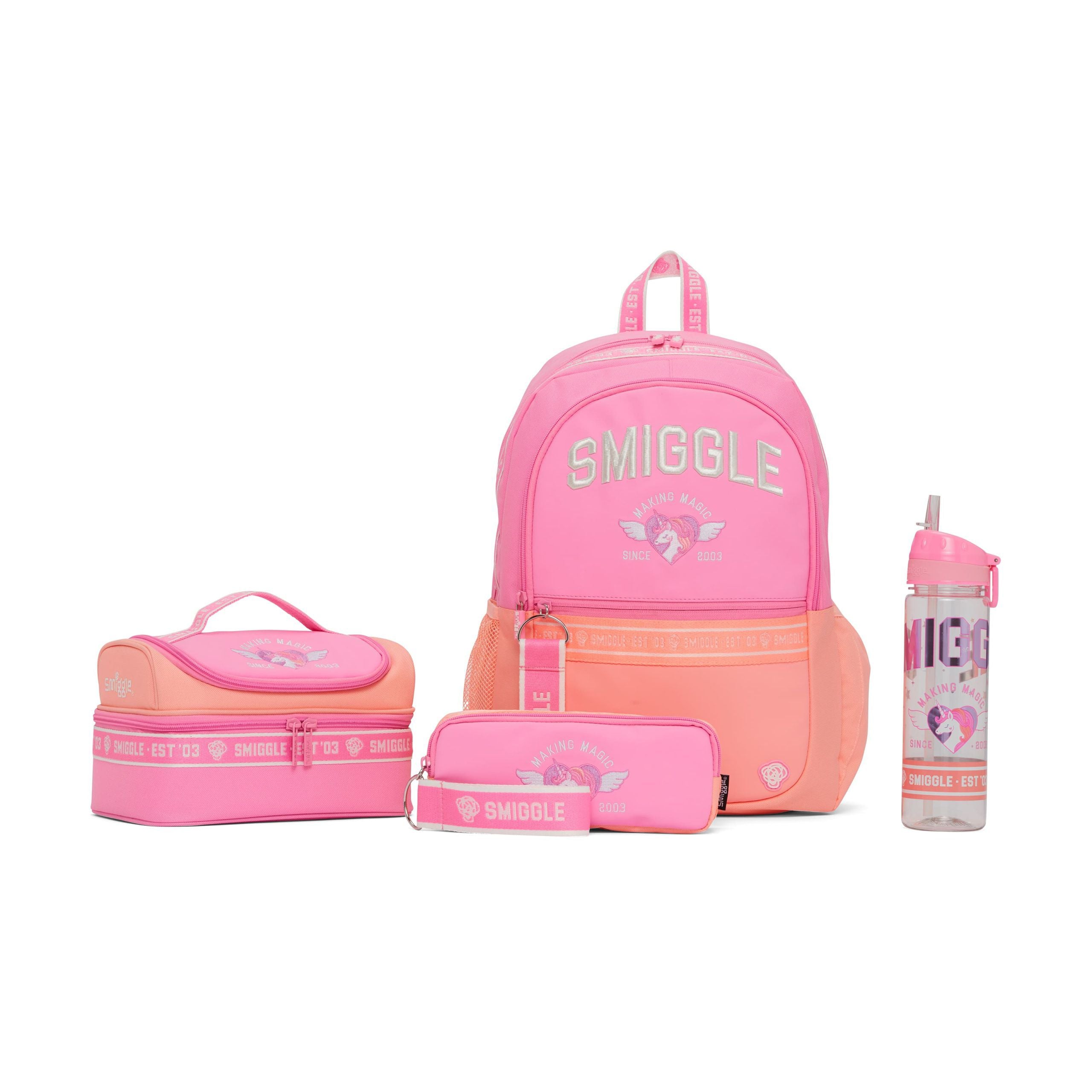 Smiggle - Okul Çanta Seti - Pembe Okul Paketi-Dinossi