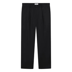 Les Deux - Straight Leg Pleated Pants Reece | Dark Noir