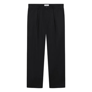 Les Deux - Straight Leg Pleated Pants Reece | Dark Noir