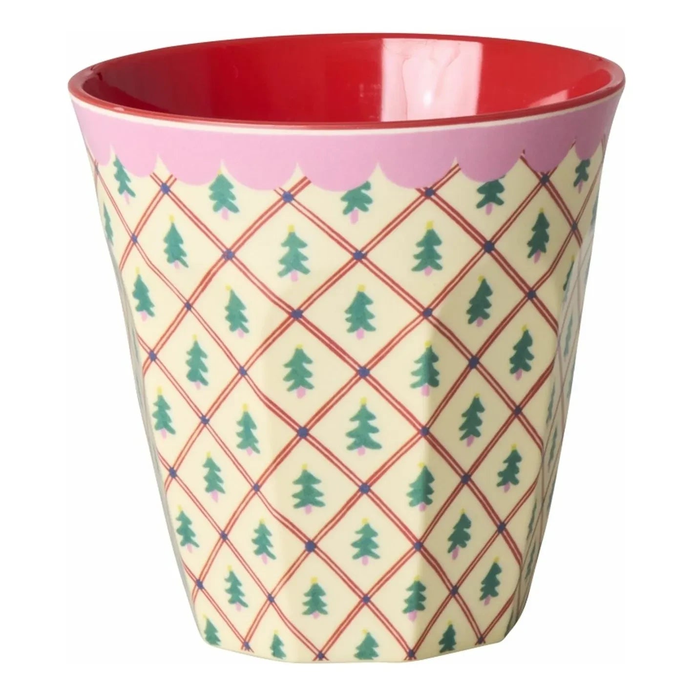 Rice - Melamine Glass Pine Trees | Cream