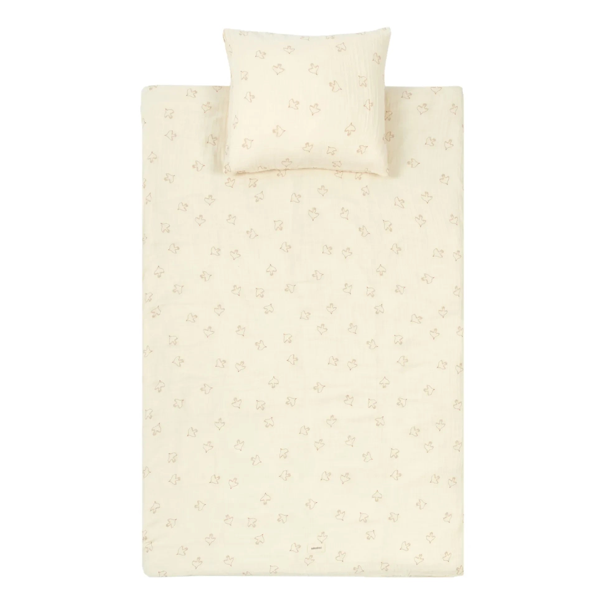 Nobodinoz - Wabi-Sabi Hoshi Birds Duvet Cover Set | Beige