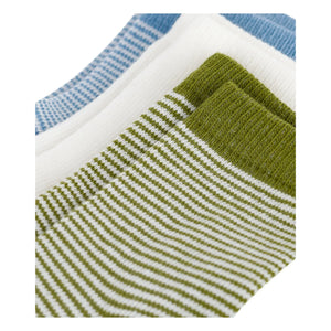Petit Bateau - Striped Ribbed 3-Pair Sock Set | White
