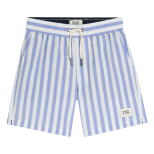 Scotch & Soda - Striped Swim Shorts | Light Blue