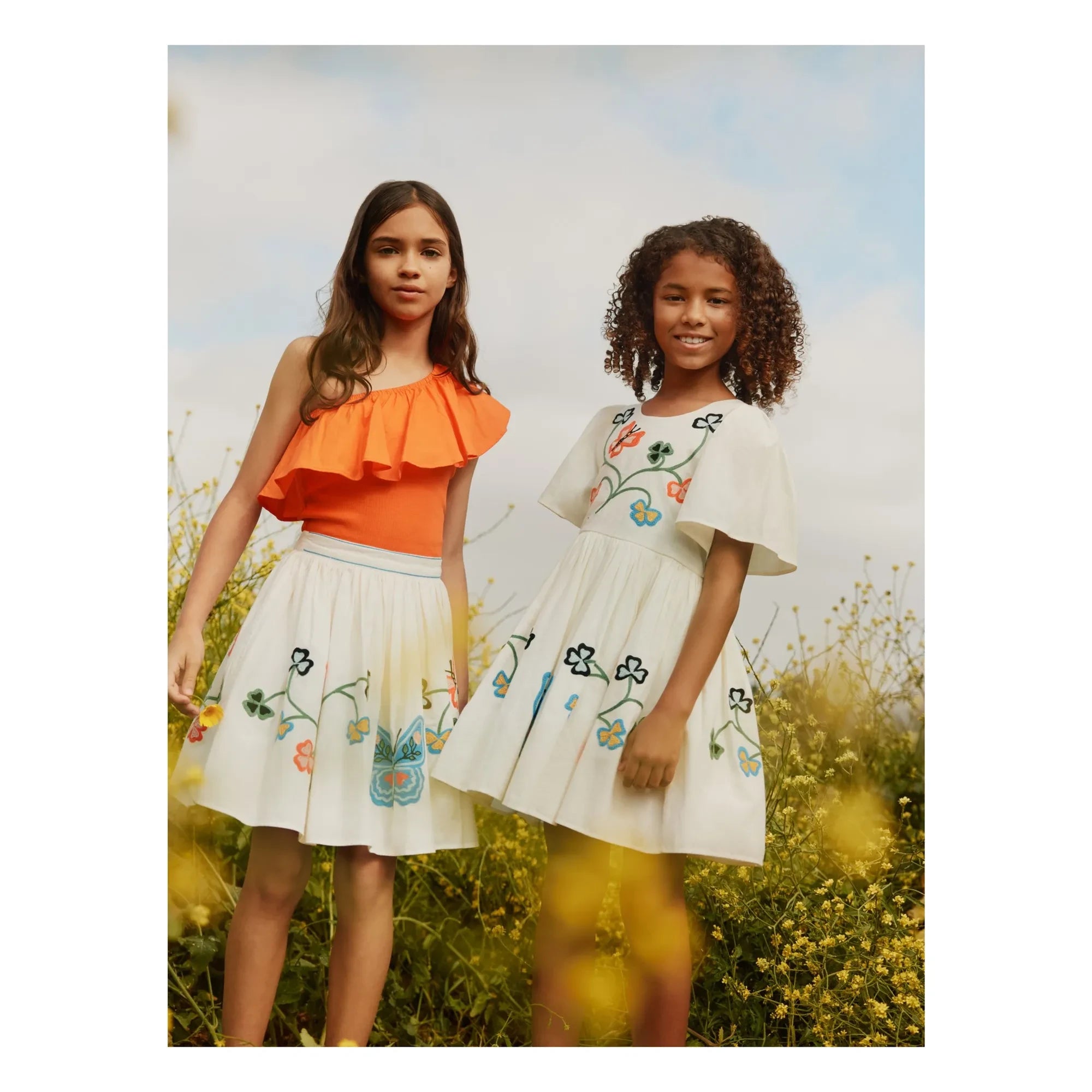 Molo - Daisy Dress with Butterflies Organic Cotton | Cream