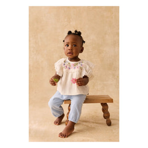 Louise Misha - Floreli Organic Cotton Pants | Blue