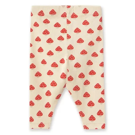 Tinycottons - Organic Cotton Ribbed Cork Leggings | Ecru