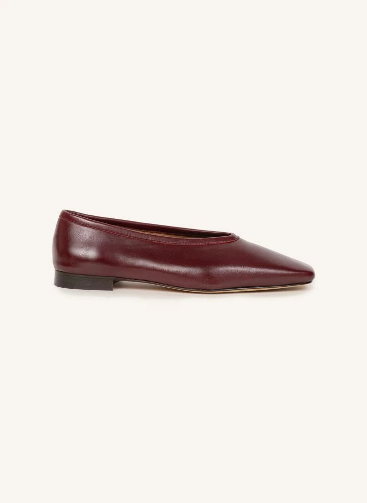 Bobbies - Edie Leather Flats | Garnet