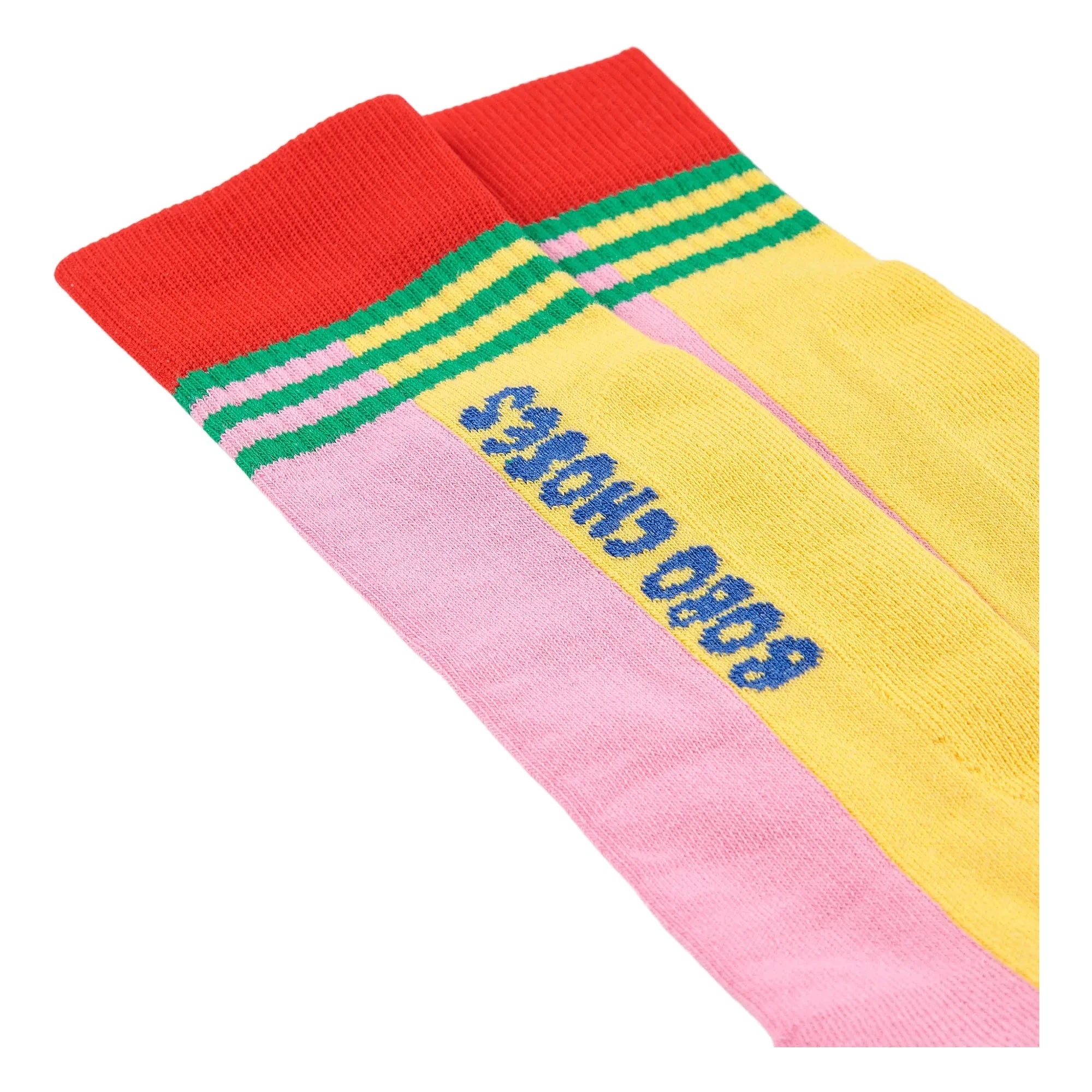 Bobo Choses - Striped Organic Cotton Over-the-Head Socks | Pink