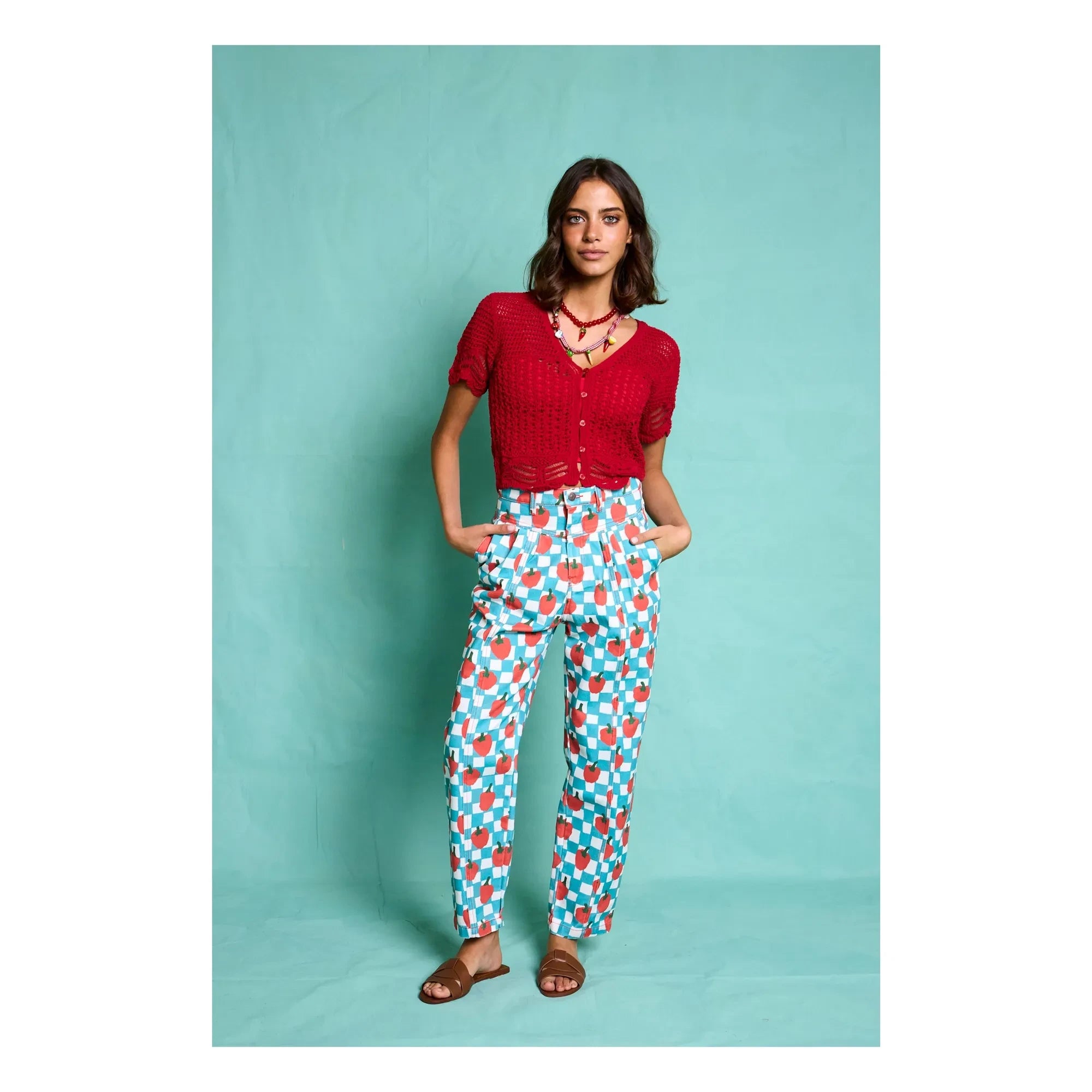 Favorite People - La Cantina Tomato Pants - Women's collection | Turquoise