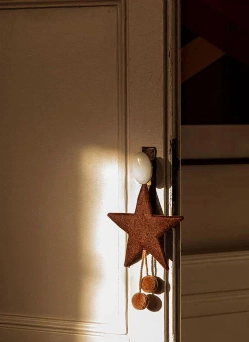 Muskhane - Felt Star Christmas Ornament | Mahogany