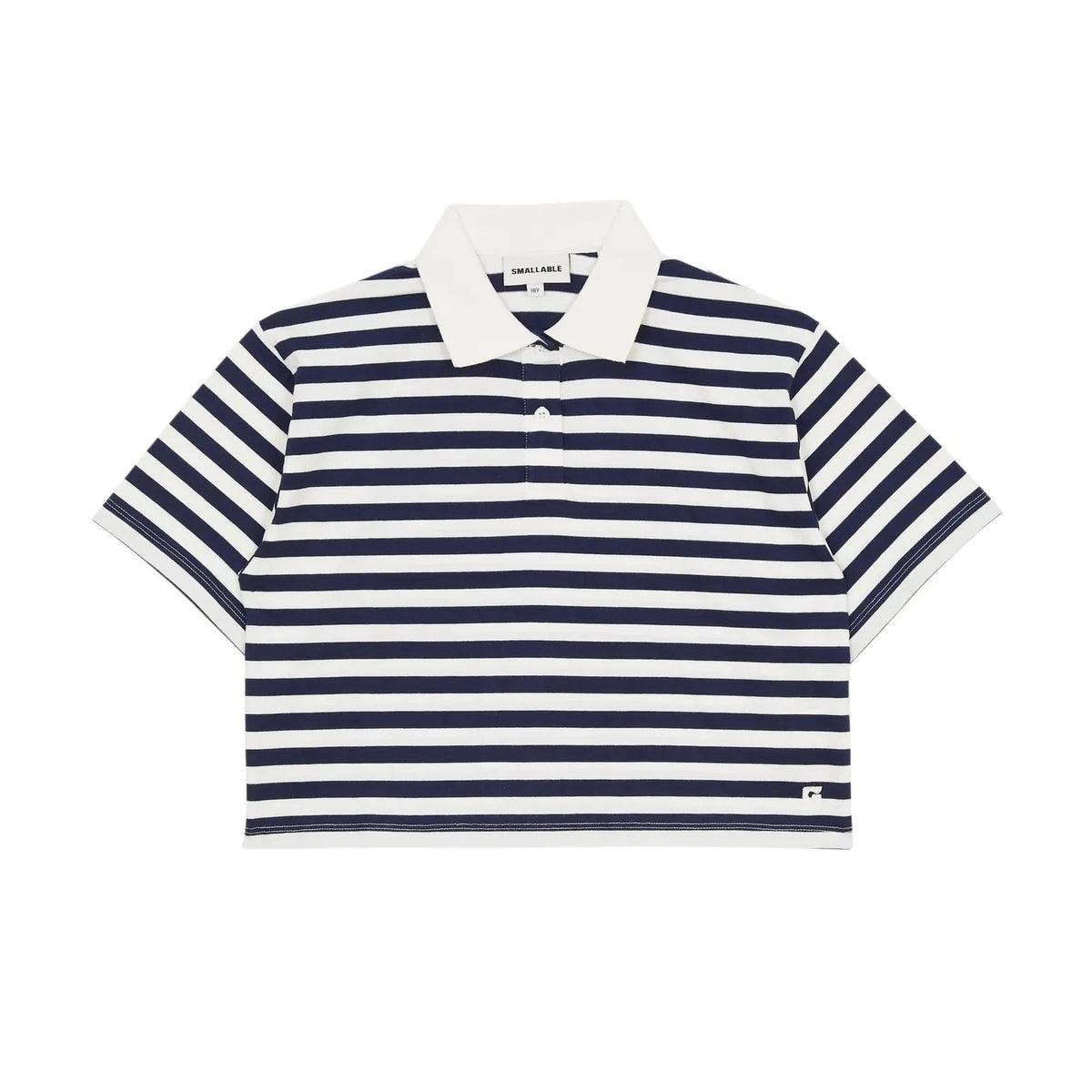 Smallable Kid - Striped Varsity Polo | Blue black