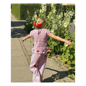 SISSEL EDELBO - Top Smocké Stripe - Kids Collection | Red