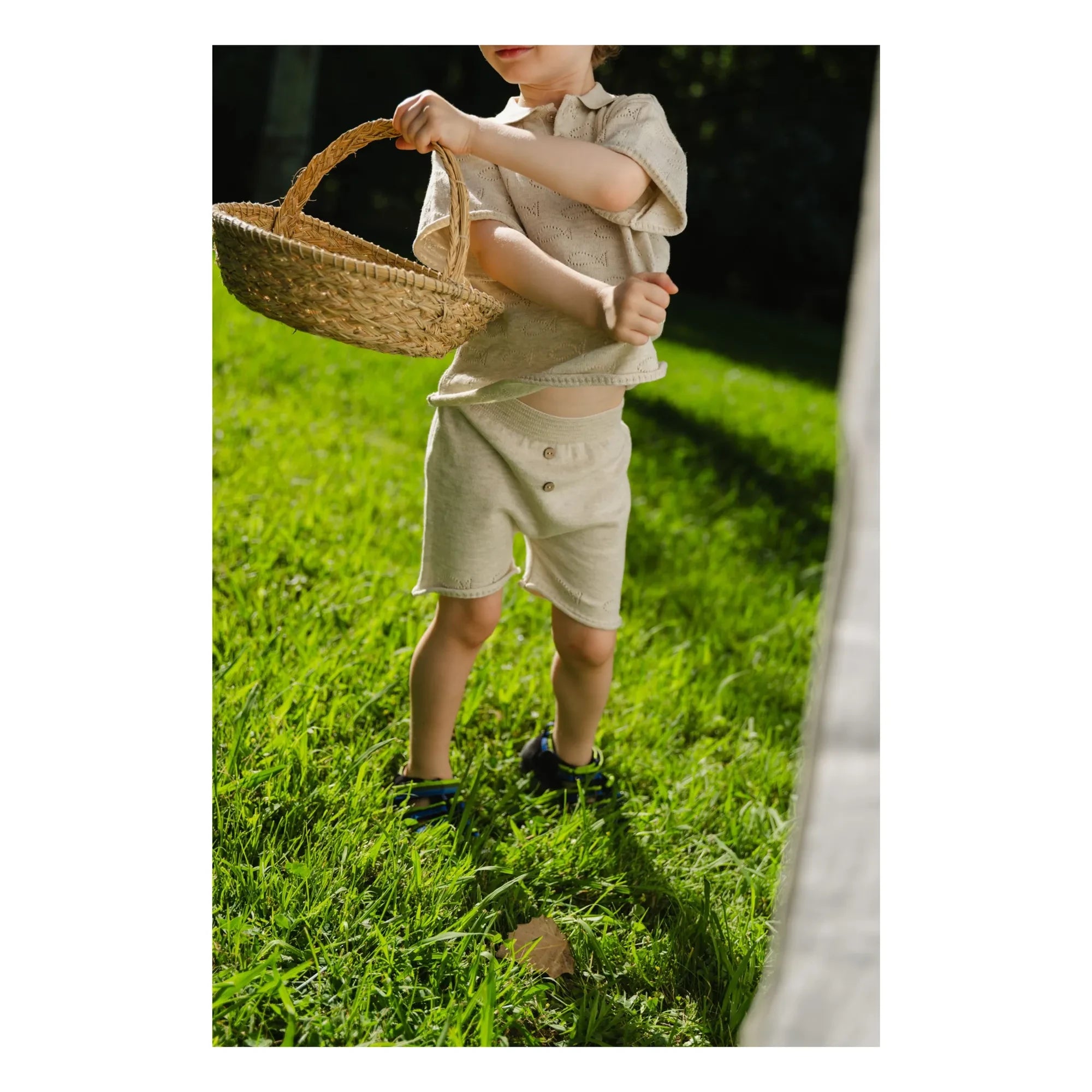 Bayiri - Little Fish organic cotton shorts | Gray